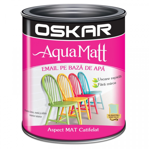 .ACRILIC EMAIL 0.6 L MATT AQUA ALBASTRU BABY OSKAR