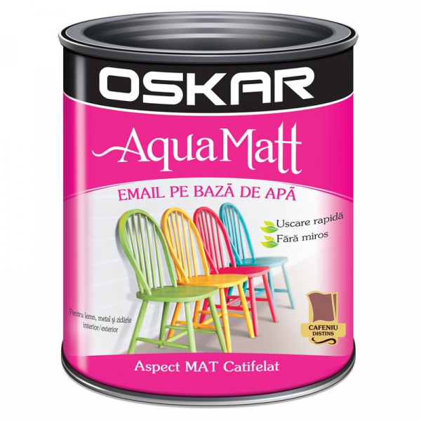 .ACRILIC EMAIL 0.6 L MATT AQUA CAFENIU DISTINS OSKAR