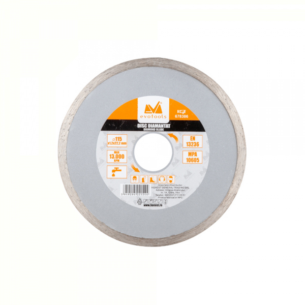 DISC DIAMANTAT CONTINUU UNIVERSAL 115MM ETS 678386 EVOTOOLS