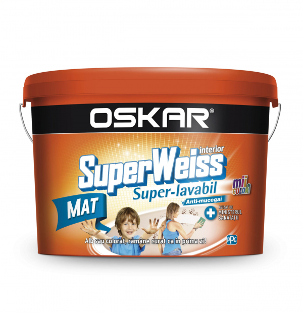 VOPSEA LAVABILA MAT SUPERWEISS 2.5 L ALB INTERIOR ANTI MUCEGAI OSKAR