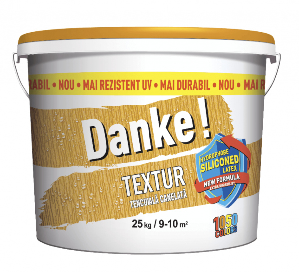 TENCUIALA DECORATIVA DANKE TEXTUR ALB MURDAR 25KG